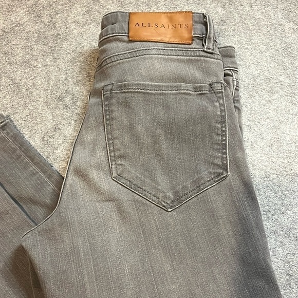 All Saints Mast Fit in Grey, Size 28. - Picture 4 of 10